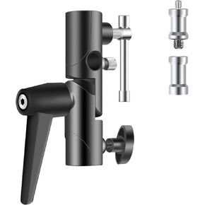 WELLMAKING Flash Speedlite Bracket for Camera - Swivel Design with Umbrella/Reflector Mount, Compatible with Canon, Nikon, Pentax, Olympus, Nissin, Metz and More