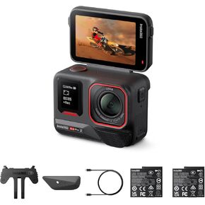 Insta360 Ace Pro 2 Bike Bundle -8K Waterproof Action Camera Co-Engineered with Leica, 1/1.3" Sensor, Dual AI Chip, Leading Low Light, Superior Audio, Flip Screen & AI Editing for Vlogs, Motorcycling