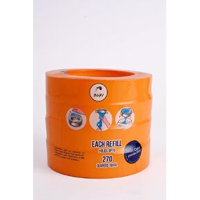 Daiper Pail Refill Bags, Compatible with Diaper Genie, 4 Pack of 270 Count, Unscented, Odor Protection, Baby Essentials, Holds up to 1080 Newborn Diapers