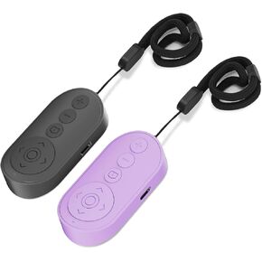 Wireless Camera Remote Control with Zoom in/Out for Android & iPhone,Versatile Shutter with Front/Rear Camera Switch,Vlogging Accessories Remote for TikTok Video & Photo,Black