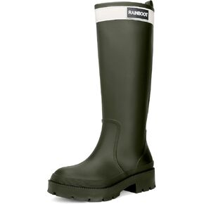 Rain Boots for Women, Waterproof Rubber Garden Boots Durable Slip Resistant Muck Boots,Tall Water Fishing Shoes Comfort Knee High Work for Outdoor