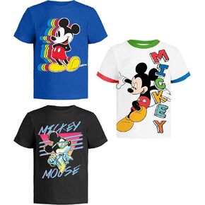 Disney Mickey Mouse Shirt for Kids (Boys Clothes) Fantasia Tshirt 6 Toddler Bl/Wh/Bk SS