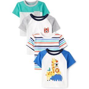 The Children's Place Baby Boys' and Toddler Short Sleeve Crew Neck Tees