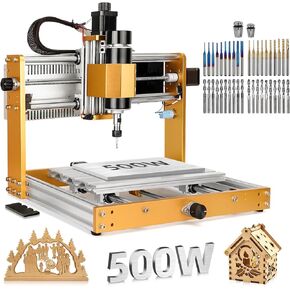 LUNYEE 3018 pro max cnc machine + 40pcs End Mills CNC Router Bits