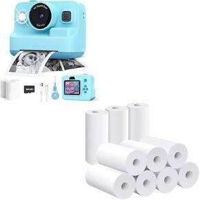 Instant Print Camera*1&10 Rolls Refill Paper*1