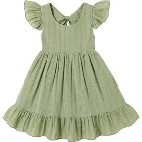 Toddler Girl Summer Dress Outfits Backless Bow Family Photo Sundress Dresses Clothes for Baby Girls