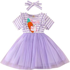 Toddler Baby Girl Easter Dress Toddler Girl Easter Day Tutu Dress Easter Bunny Dresses