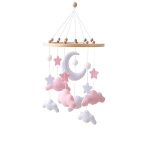 Sky Baby Mobile for Crib – Dreamy Mobile for Baby Crib – Handmade Felt Clouds and Moon Nursery Decor – Gender-Neutral Crib and Ceiling Mobile in Twilight Theme - Perfect Gift for Newborns
