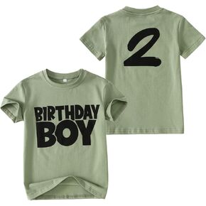 Birthday Boy Shirts 1-10 Years Old Birthday Tshirt Kids Toddler Baby Boys Birthday Party Outfits Tie Dye Tees Tops