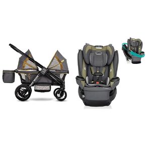 Evenflo Pivot Xplore All-Terrain Stroller Wagon and Revolve360 Extend Rotational Car Seat Bundle