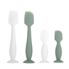 Baby Diaper Cream Spatula Applicator, 4 Pack Baby Butt Spatula Diaper Rash Cream Applicator for Butt Paste Diaper Cream, Newborn Baby Essentials, 2 Large and 2 Mini Sizes (green, white)