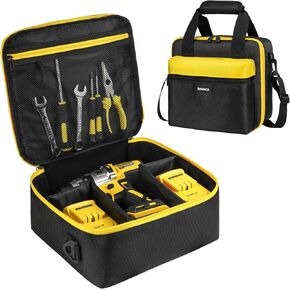 Impact Driver Case Compatible with Dewalt DCF900B/DCF891B/DCF961B/DCF899B/Milwaukee 2967-20/RYOBI P262 Impact Wrench Kit,Tool Bag Compatible with Dewalt Impact Battery and Charger,Bag Only