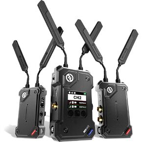 Hollyland Cosmo C2 Wireless HDMI/SDI Video Transmission System 3000ft 33ms 1080P60 5G Image & Audio, Seamless Frequency Hopping, Embedded NDI UVC RTMP Live Stream (2 Transmitters and 1 Receiver Kit)