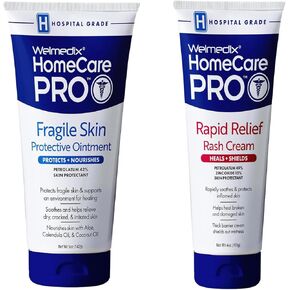 HomeCare PRO Rapid Relief Adult Diaper Rash Cream, Fragile Skin Protective Ointment Hospital Grade Healing Ointment