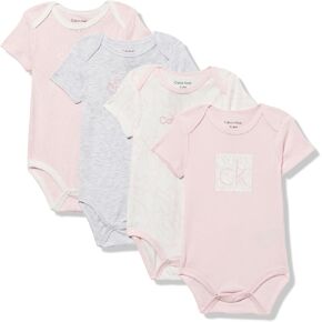 Calvin Klein baby-girls 4 Pack Bodysuit