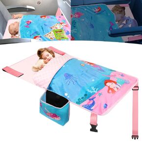 Airplane Seat Extender for Kids, Toddler Airplane Bed, Travel Essentials for Kids, Mermaid