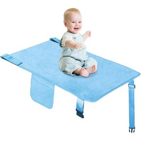 Toddler Airplane Bed, Travel Essentials for Kids,Soft Toddler Airplane Travel Essentials with Sticker Book, Blue