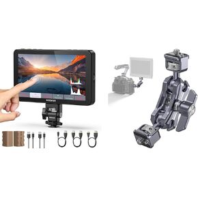 NEEWER F700 7" Camera Field Monitor, 2000nit HD 1920x1080 IPS Touch Screen with 3D LUT, UA070 Lightweight Magic Arm, Articulating Friction Arm with 1/4" Screws Included