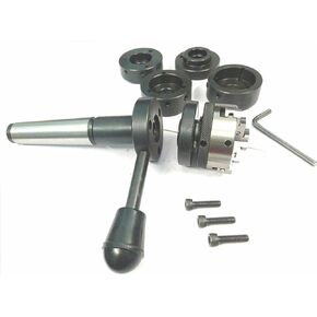Buyohlic مخرطة Tailstock Die حامل النقر على الخيوط الحفر (حامل يموت 2MT مع تشاك 65 ملم)