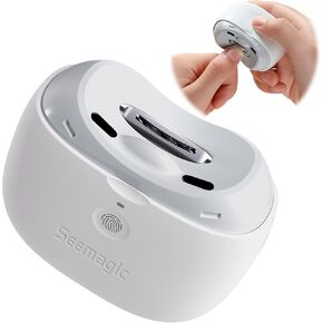 Electric Nail Clipper for Baby Nail Trimmer, 2 in 1 Automatic Electric Nail Clippers with LED Light, USB Rechargeable & 2 Speeds, Automatic Nail Clippers for Adults, Seniors, Babies, Children