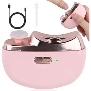 2025 Upgraded Electric Nail Clipper, 3 in 1 Automatic Nail Trimmer and Polisher with LED Light & Clip Storage,USB Rechargeable - 2 Speeds Electric Nail File for Baby, Adults, Seniors