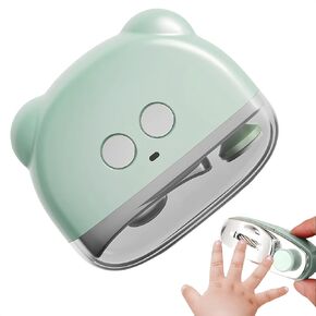 Baby Nail Trimmer Electric - Ergonomic, Safe, with Skin - Sensor, Quiet, Best for Baby Nails & Toenails (Pink Cat)
