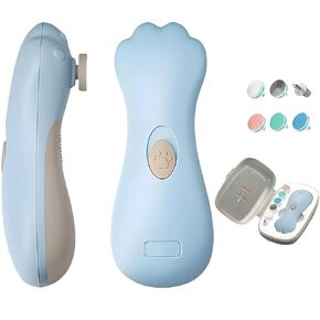 Baby Nailmer Trimmer Electric - مريح ، آمن ، مع الجلد - مستشعر ، هادئ ، أفضل للأظافر والأظافر (القط الوردي)