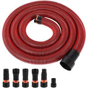 Klabb 16 Feet Dust Collection Hose Kit for Home and Shop Vacuums System with 6 Adapters of Woodworking Power Tool and Sander,Compatible with Multi-Brands Power Tool Adapter Set for Dust Collection