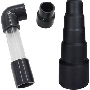 Obfuscate AC Drain Line Unclogger to Unclog and Evacuate A/C Drain Line, Universal AC Drain Cleaning Tool Vacuum Hose for Wet Vacuums PVC to 3/4“, 1" Adapter -Black