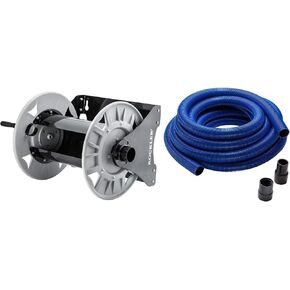 Dust Right Shop Vacuum Hose Reel & Rockler 40’ Heavy-Duty Dust Collector Hose for Woodworking