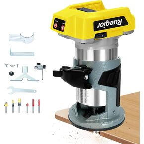 Cordless Compact Router for Dewalt 20V Max Battery (Bare Tool),800W 30,000 RPM 6 Variable Speeds Router Tool for Woodworking Fixed Base Wood Router with Trim Router Bits,Brushless Handheld Palm Router