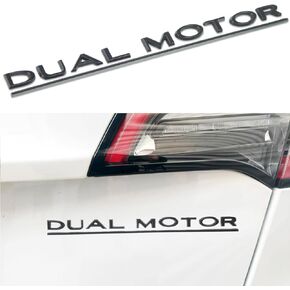 Nanaholy Model Y Accessories for Tesla 2024 2023 2022-2020 Emblem Sticker 2PCS/Set Logo Decal Cover (W-Black)