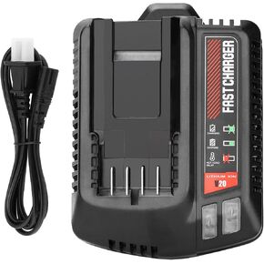 1 Pack Replacement for Craftsman 20V Battery Charger CMCB104,Compatible with Craftsman V20 Lithium Battery CMCB204 CMCB202 CMCB201 CMCB209 CMCB205 CMCB100 CMCB102 CMCB101 (Only for V12/V20 Series)