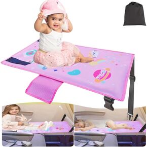 Baby Airplane Bed, Airplane Seat Extender for Kids，Toddler Travel Essential ，Pink Toddler Aeroplane Bed for 1 to 3 Year Olds