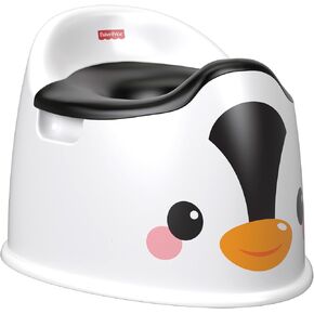 Fisher-Price™ Toddler Toilet Penguin Potty Training Seat, Portable Chair with Handles for Kids and Removable Bowl