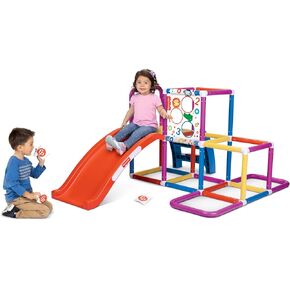 Fisher-Price Jungle Gym Play Structure with Slide for Kids with Bean Bag Toss Game - Indoor Outdoor Active Play
