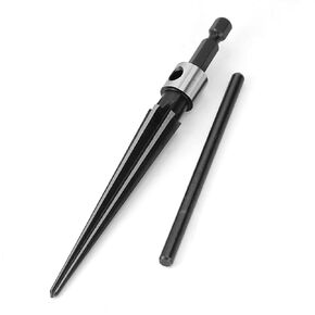Tapered Hex Reamer 3-13mm with T Handle Carbon Steel Handle Drilling Tool Removable Handle for Taper Holes on Top of Planks Chamfering Screw Sinking Holes