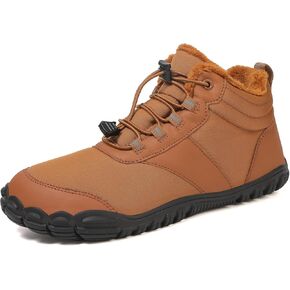 Winter Hike Barefoot Boots Womens,Minimalist Warm Zero Drop Snow Boot Slip On Barefoot Footwear Men Wide Waterproof hike barefoot shoes women