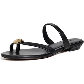 Madewell Women's The Mila Organic Hardware Thong Slide Sandals in Leather