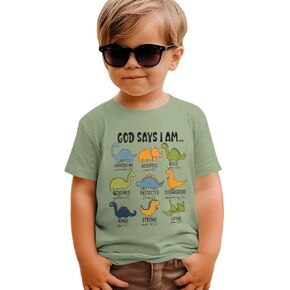 KEKEMI Toddler Baby Boys Dinosaur Shirts Cute Dinos Graphic T-Shirt Dino Party Outfit Summer Tees Short Sleeve Tops Clothes