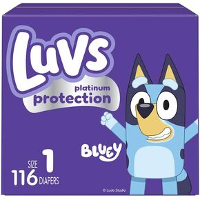 Luvs Diapers - Size 1, 116 Count, Bluey Platinum Protection Baby Diaper