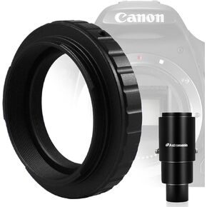 Astromania 1.25" Extendable Camera Adapter - Bundle with - Canon EOS DSLR/SLR Camera T-Ring Adapter