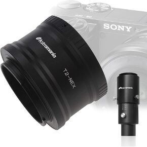 Astromania Variable Projection Adapter 1.25" Extension Tube Kit - Bundle with - Sony-NEX Camera Adapter
