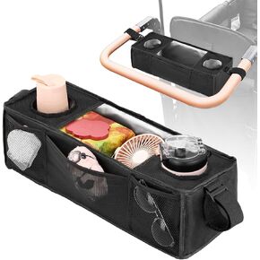 Parent Console Stroller Organizer Compatible with Wonderfold Wagon W4,Wagon Parent Console for Keenz Wagon,Stroller Organizer with Insulated Cup Holders and Fastener Strap (21''Lx 6''Wx 6''H)