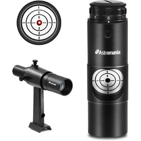 Astromania 6x30 Finder Scope, Black - Bundle with - Alignment 1.25" Next Generation Laser Collimator