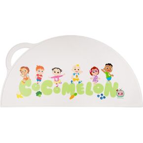 CoComelon Silicone Placemats for Toddlers - Non Slip Placemats for Kids, Reusable Portable Kids Placemat for Dining Table, Baby Food Mat for Restaurants and Home, Baby Placemat with Raised Edges