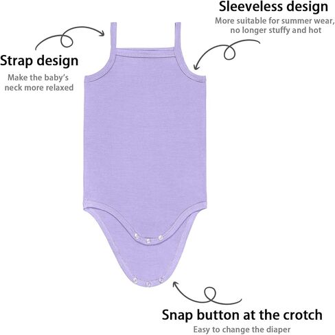GUISBY Baby Rayon Bodysuit 3-Pack, Assorted, NB-24M | Sleeveless design, stretch comfort, easy layering, everyday baby outfit, sleep and play essential in Saudi Arabia