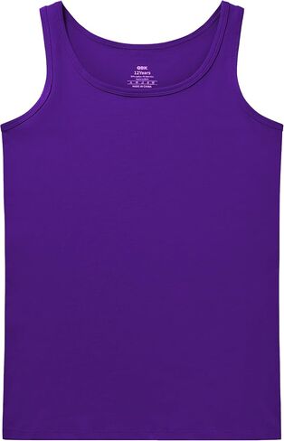 QBK 2T-13Years Girls Tank Tops Cotton Dance Tank Tops Basic Undershirts Sleeveless Tops for Gymnastics Ballet Dancewear in Saudi Arabia