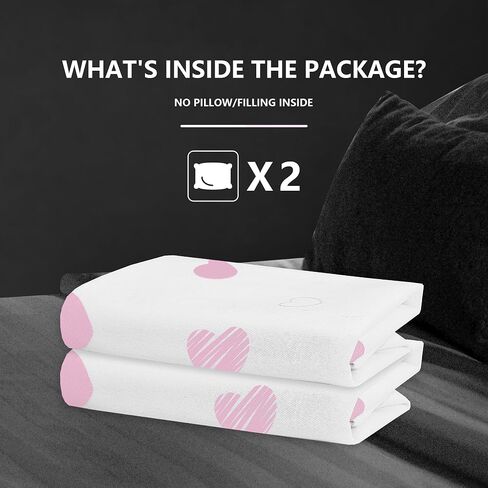 Ruili Toddler Pillowcase 16x22 Kids Pillowcase, Soft Breathable Pillow Protector Machine Washable Envelope Closure, 2 Pack Waterproof Travel Pillowcases for Girls Boys (Pink Heart) in Saudi Arabia