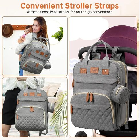 Diaper Bag Backpack. Large Travel Diaper Bag. Multifunctional Waterproof Diaper Bag With Changing Pad, USB Port, Stroller Straps And Pacifier Case. Available For Baby Registry And Baby Shower Gifts. in Kuwait